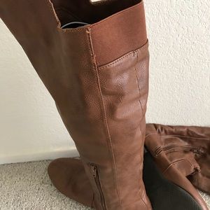 Brown knee high boots